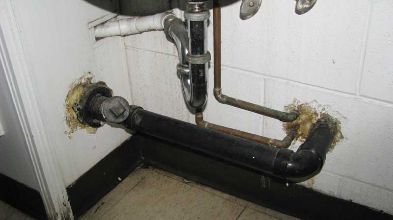 photo of a plumbin system installation done by Tryangle Mechanical
