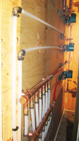 photo of a heating system installation done by Tryangle Mechanical